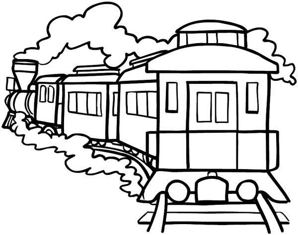 Steam engine train vinyl sticker. Customize on line. Trains 096-0040